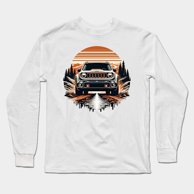 Jeep Renegade Long Sleeve T-Shirt by Vehicles-Art